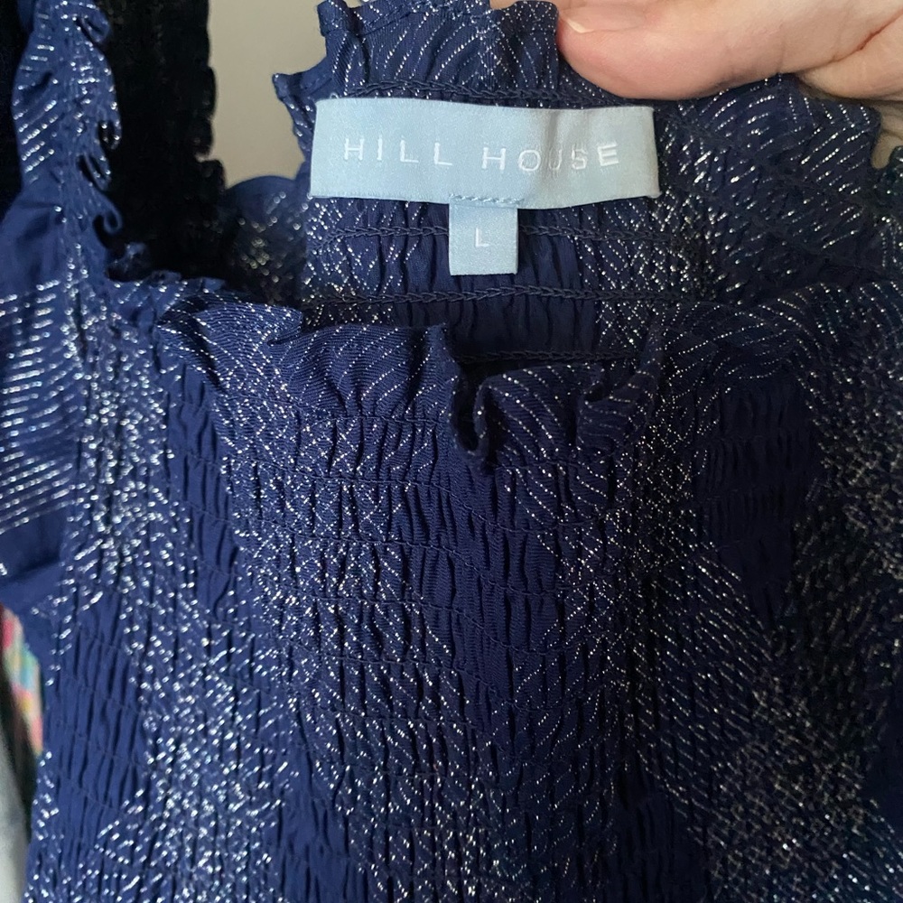 The Athena Nap Dress - Hill House - Navy Glitter Check - Navy Glitter Check / L - Picture 5 of 9